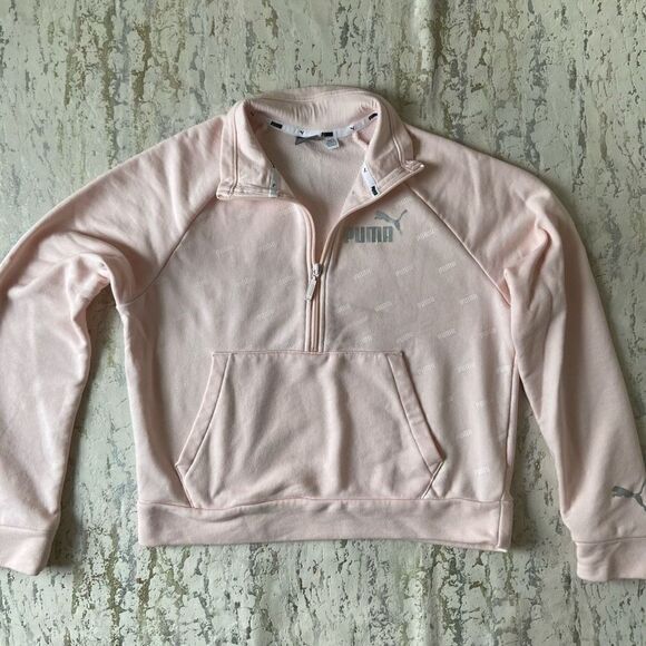 Puma Crop baby pink 1/4 zip sweatshirt - Picture 12 of 12
